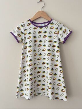 JELLYBEAN EUC Mardi Gras Print Dress
